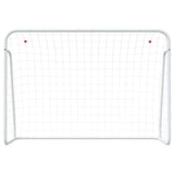 Football Goal with Net White 214x75x152 cm Steel&Polyester