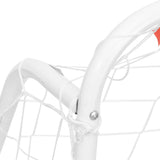 Football Goal with Net White 214x75x152 cm Steel&Polyester - 45-Degree Angle