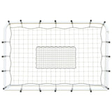 Football Net Rebounder White&Black 184x61x123 cm Steel and PE