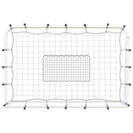 Football Net Rebounder White&Black 184x61x123 cm Steel and PE