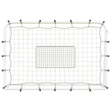 Football Net Rebounder White&Black 184x61x123 cm Steel and PE - Side View
