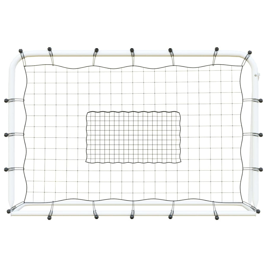 Football Net Rebounder White&Black 184x61x123 cm Steel and PE