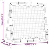 Adjustable Football Kickback Rebounder 96x80x96 cm Steel and PE - Close-Up Angle