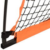 Portable Baseball Net Orange and Black 183x182x183cm Steel and Polyester - Rear View