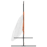 Portable Baseball Net Orange and Black 219x107x212 cm Steel and Polyester