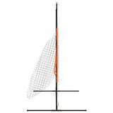 Portable Baseball Net Orange and Black 219x107x212 cm Steel and Polyester - Top-Down View