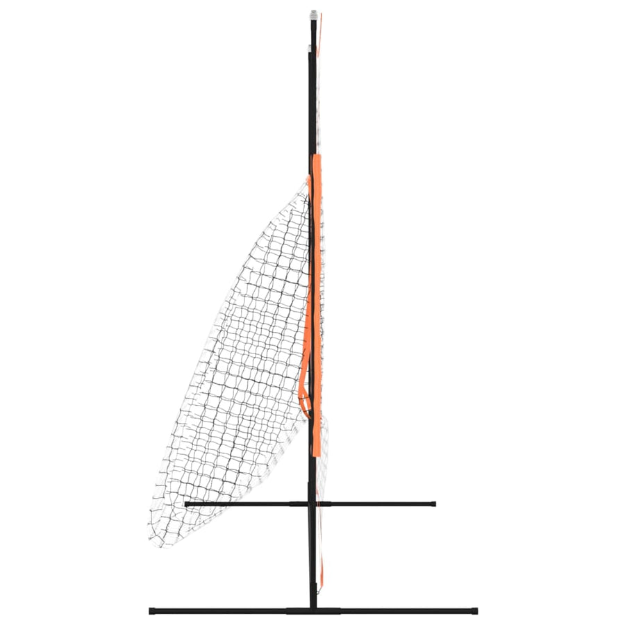 Portable Baseball Net Orange&Black 219x107x212 cm Steel&Polyester