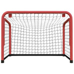Hockey Goal with Net Red&Black 68x32x47 cm Steel&Polyester