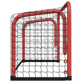 Hockey Goal with Net Red and Black 68x32x47 cm Steel and Polyester - Top-Down View