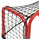 Hockey Goal with Net Red and Black 68x32x47 cm Steel and Polyester - 45-Degree Angle