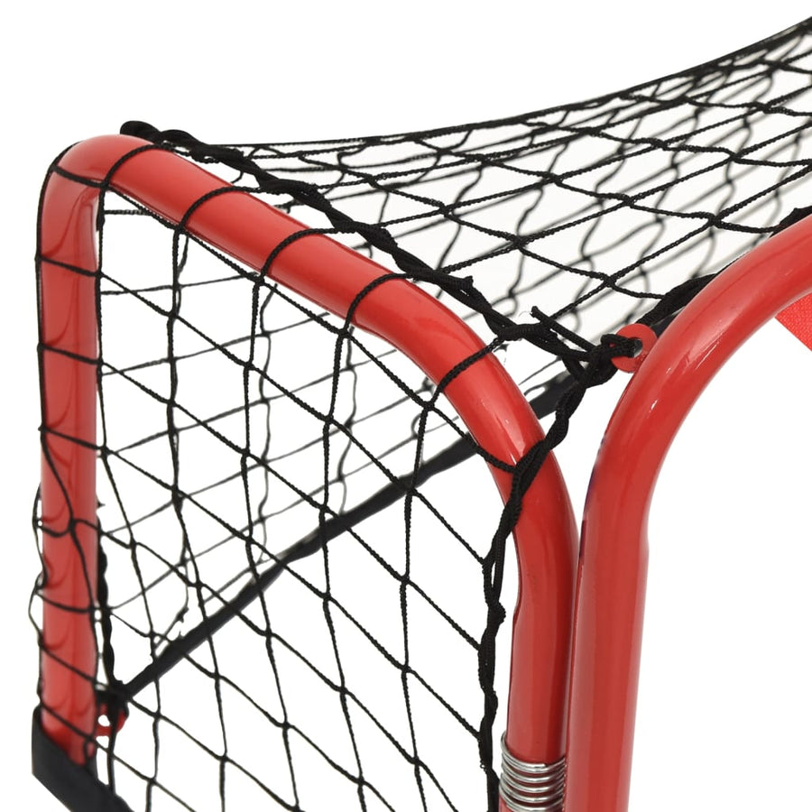 Hockey Goal with Net Red&Black 68x32x47 cm Steel&Polyester