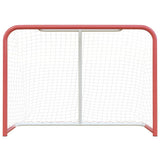 Hockey Goal with Net Red&White 153x60x118 cm Steel&Polyester