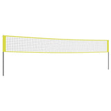 Volleyball Net Yellow and Black 823x244 cm PE Fabric - Front View