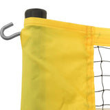 Badminton Net Yellow and Black 600x155 cm PE Fabric - Top-Down View