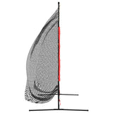 Portable Baseball Net Black and Red 215x107x216 cm Polyester - Top-Down View