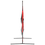 Portable Baseball Net Black and Red 183x105x183 cm Polyester