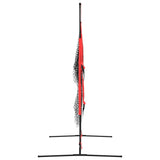 Portable Baseball Net Black and Red 183x105x183 cm Polyester - Top-Down View