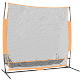 Golf Practice Net Black and Orange 215x107x216 cm Polyester - Front View