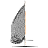 Golf Practice Net Black and Orange 215x107x216 cm Polyester - Top-Down View