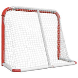 Hockey Goal Red and White 137x66x112 cm Polyester - 45-Degree Angle
