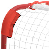 Hockey Goal Red and White 137x66x112 cm Polyester - Rear View