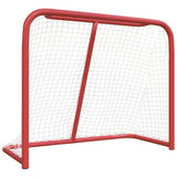 Hockey Goal Red and White 183x71x122 cm Polyester - Front View