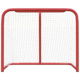 Hockey Goal Red and White 183x71x122 cm Polyester - Side View