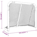 Hockey Goal Red and White 183x71x122 cm Polyester - Close-Up Angle