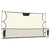 Football Rebounder Net Black and Yellow 183x85x120 cm Polyester - Front View