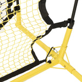 Football Rebounder Net Black and Yellow 183x85x120 cm Polyester - 45-Degree Angle