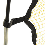 Football Rebounder Net Black and Yellow 183x85x120 cm Polyester - Close-Up Angle