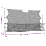 Football Rebounder Net Black and Yellow 183x85x120 cm Polyester - Extra Image
