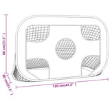 Football Goal Net with Target 120x80x80 cm Polyester - Low Angle