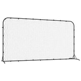Football Rebounder Net Black 366x90x183 cm HDPE - Front View