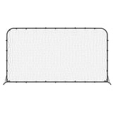 Football Rebounder Net Black 366x90x183 cm HDPE - Side View
