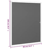 Insect Screen for Windows White 80x100 cm - Low Angle