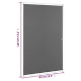 Insect Screen for Windows White 90x120 cm - Low Angle