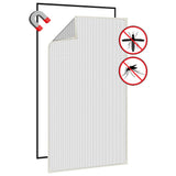 Magnetic Insect Screen for Windows White 80x140 cm - Top-Down View