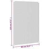 Magnetic Insect Screen for Windows White 80x120 cm - Low Angle