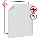 Magnetic Insect Screen for Windows White 100x120 cm - Top-Down View