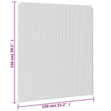 Magnetic Insect Screen for Windows White 130x150 cm - Low Angle