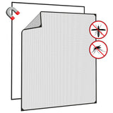 Magnetic Insect Screen for Windows Anthracite 130x150 cm - Top-Down View