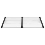 Door Canopy Black and Transparent 152.5x90 cm Polycarbonate