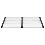 Door Canopy Black and Transparent 152.5x90 cm Polycarbonate