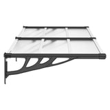 Door Canopy Black and Transparent 152.5x90 cm Polycarbonate