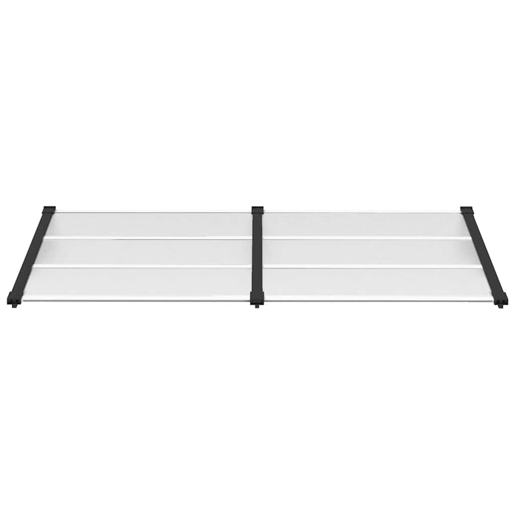 Door Canopy Black and Transparent 199x90 cm Polycarbonate