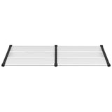 Door Canopy Black and Transparent 199x90 cm Polycarbonate - Side View