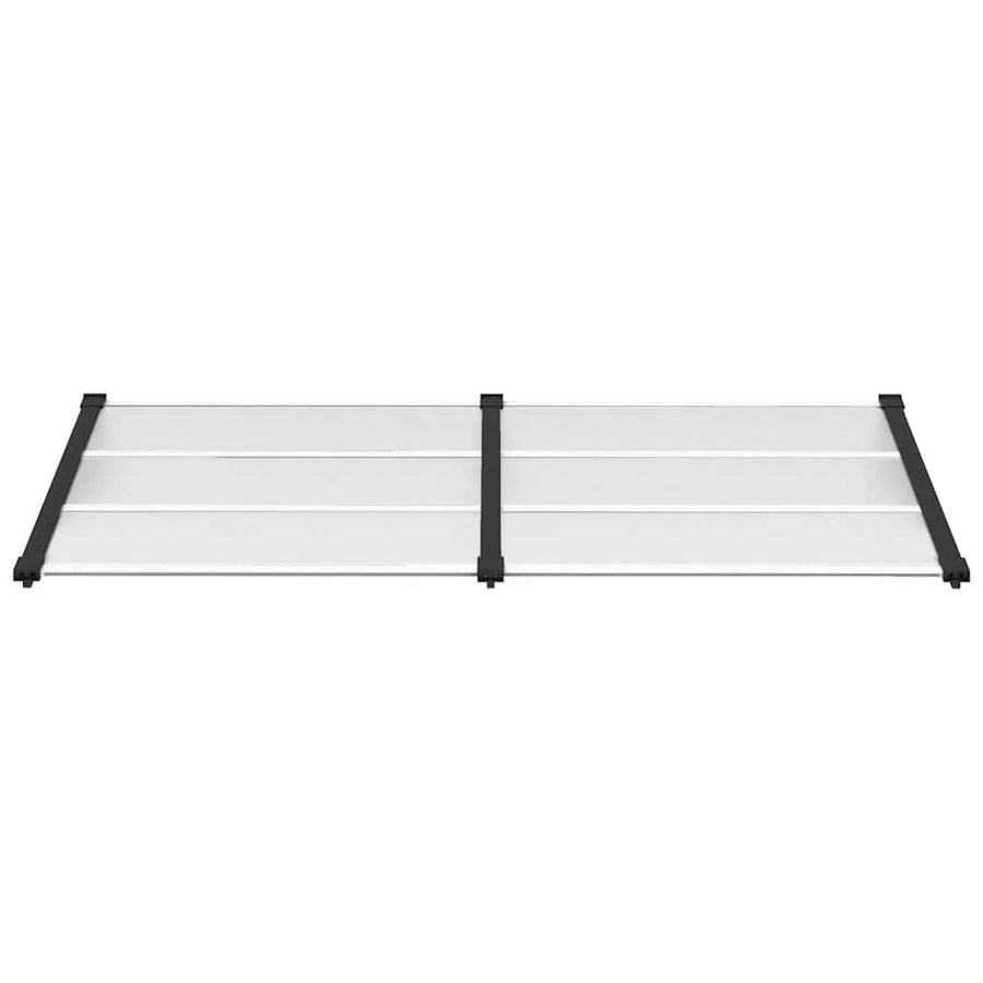 Door Canopy Black and Transparent 199x90 cm Polycarbonate