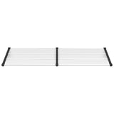 Door Canopy Black and Transparent 239x90 cm Polycarbonate
