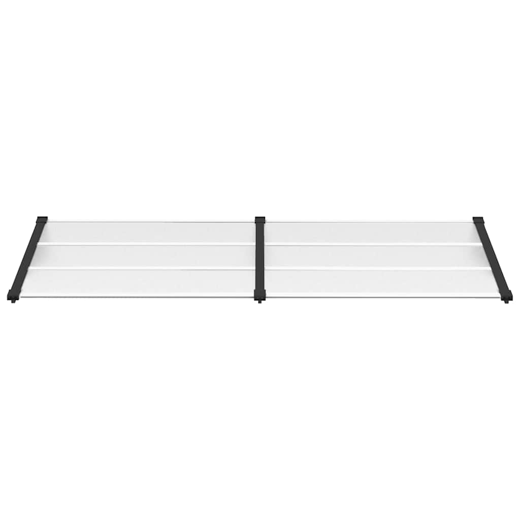 Door Canopy Black and Transparent 239x90 cm Polycarbonate